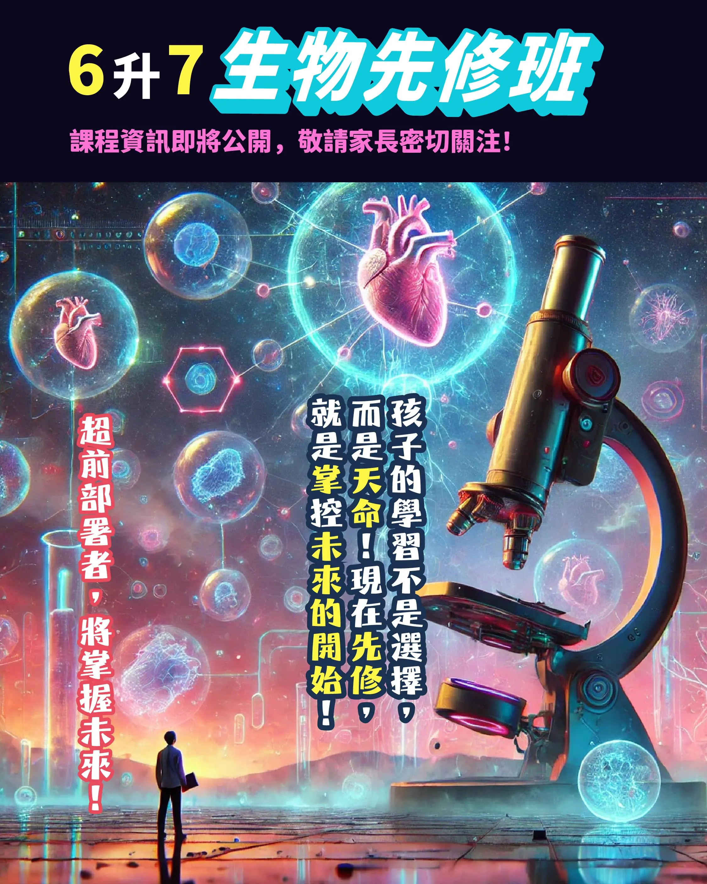 [東興校]暑假搶先學！6升7生物先修班即將公開課程