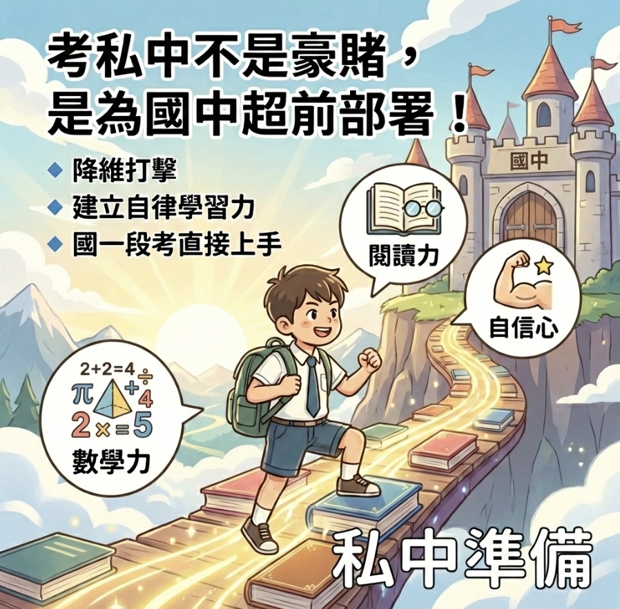 <松竹校>孩子準備私中考試  不是「豪賭」而是「贏在國中起跑點」