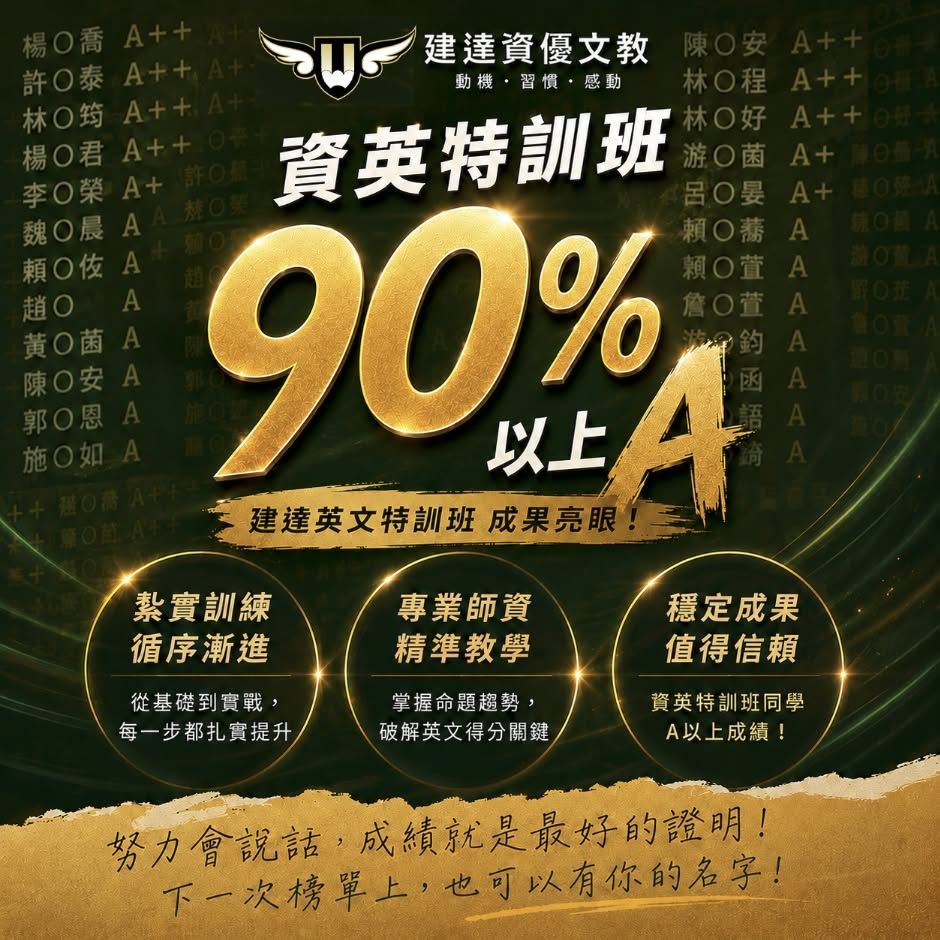 <松竹校>資英特訓班學生 90% 拿下 A 以上成績